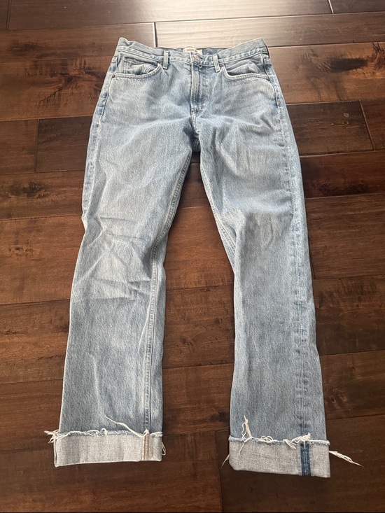 Agolde Denim - Agolde Cherie Straight-Leg Jeans with Raw Cuff